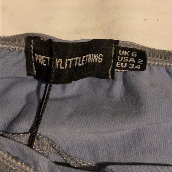 Blue high-waisted bike Shorts - Picture 2 of 3